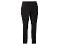 Schwarze, schlichte Hose mit geradem Bein und elastischem Bund.