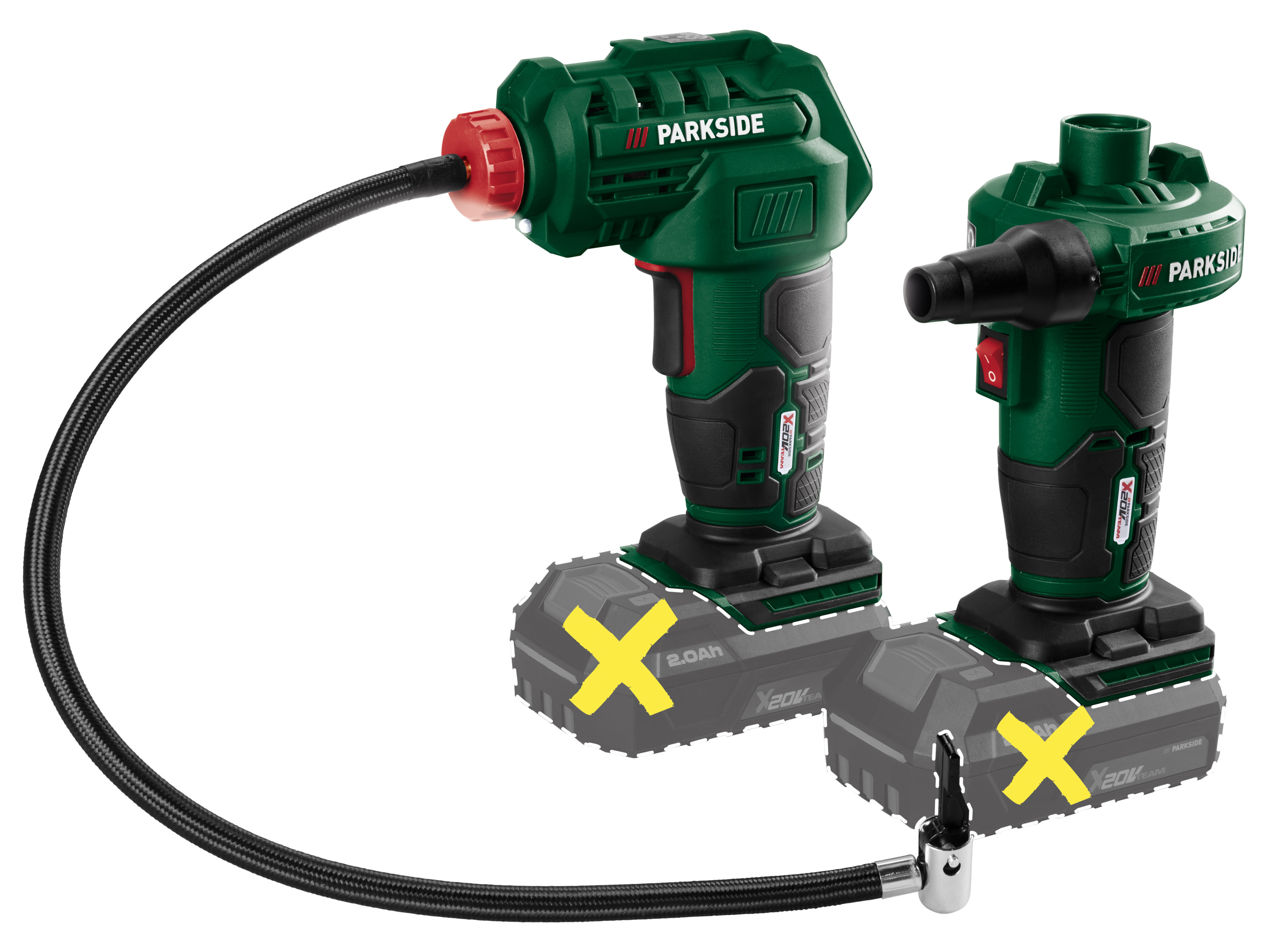PARKSIDE® 20 V Akku-Luftpumpe »PALP 20-Li C3« + 20 V Akku-Kompressor »PAK 20-Li C3«, ohne Akku – ohne Ladegerät – Bild 4 von 4