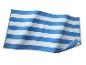 Blau-weiß gestreiftes Strandtuch
