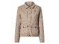 Beige Steppjacke mit Kragen und Taschen