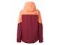 Zweifarbige Crivit Sportjacke in Orange und Bordeaux mit Kapuze.