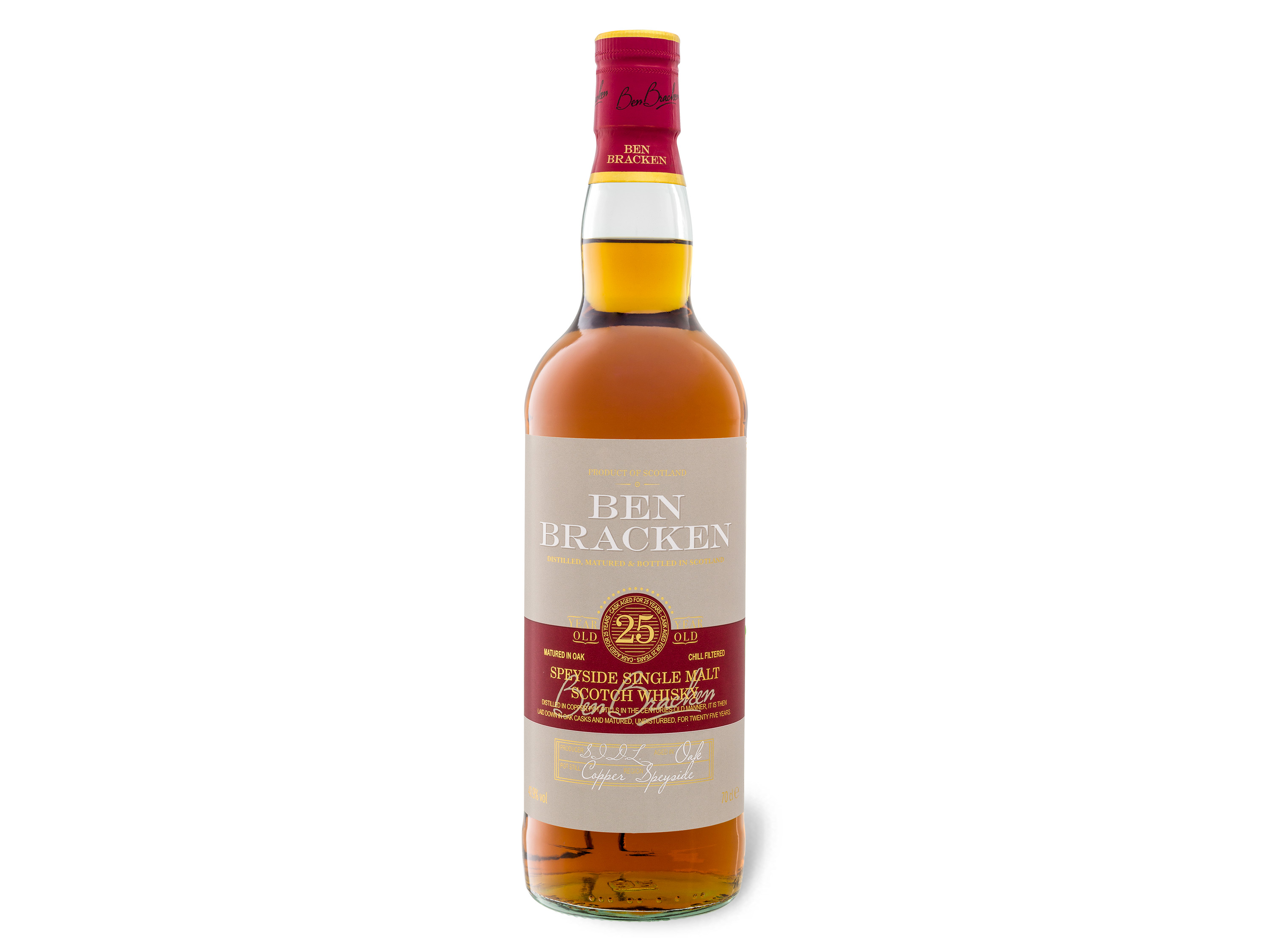 BEN BRACKEN Speyside Single Malt Scotch Whisky 25 Jahre 41,9% Vol – Bild 2 von 4