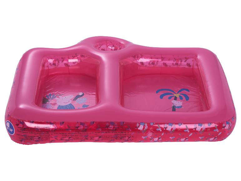 Peppa Pig aufblasbares Schwimmbecken: zwei Becken, rosafarbenes Tropendesign.