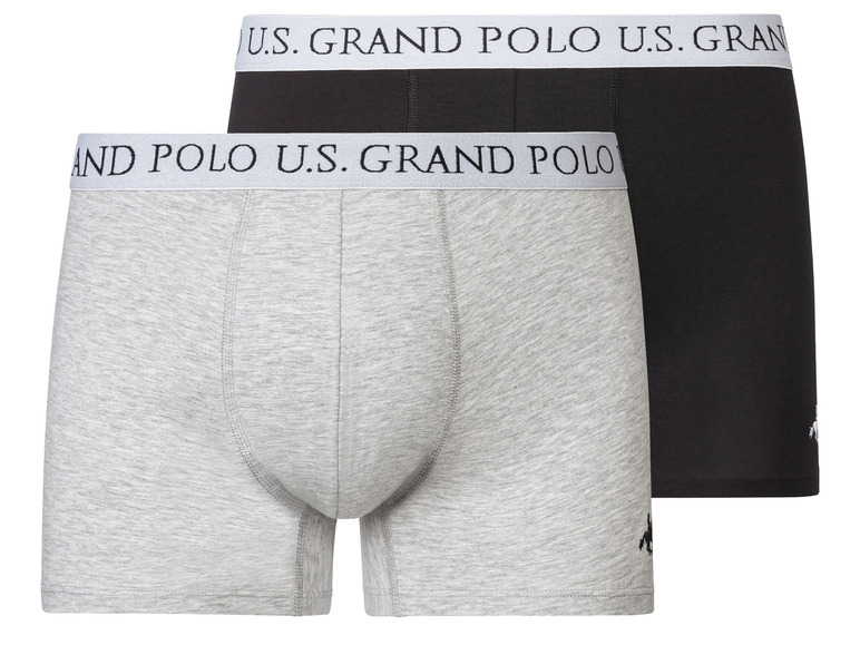 Gehe zu Vollbildansicht: LIVERGY® x Grand Polo Herren Boxer, 2 Stück, hoher Baumwollanteil - Bild 2