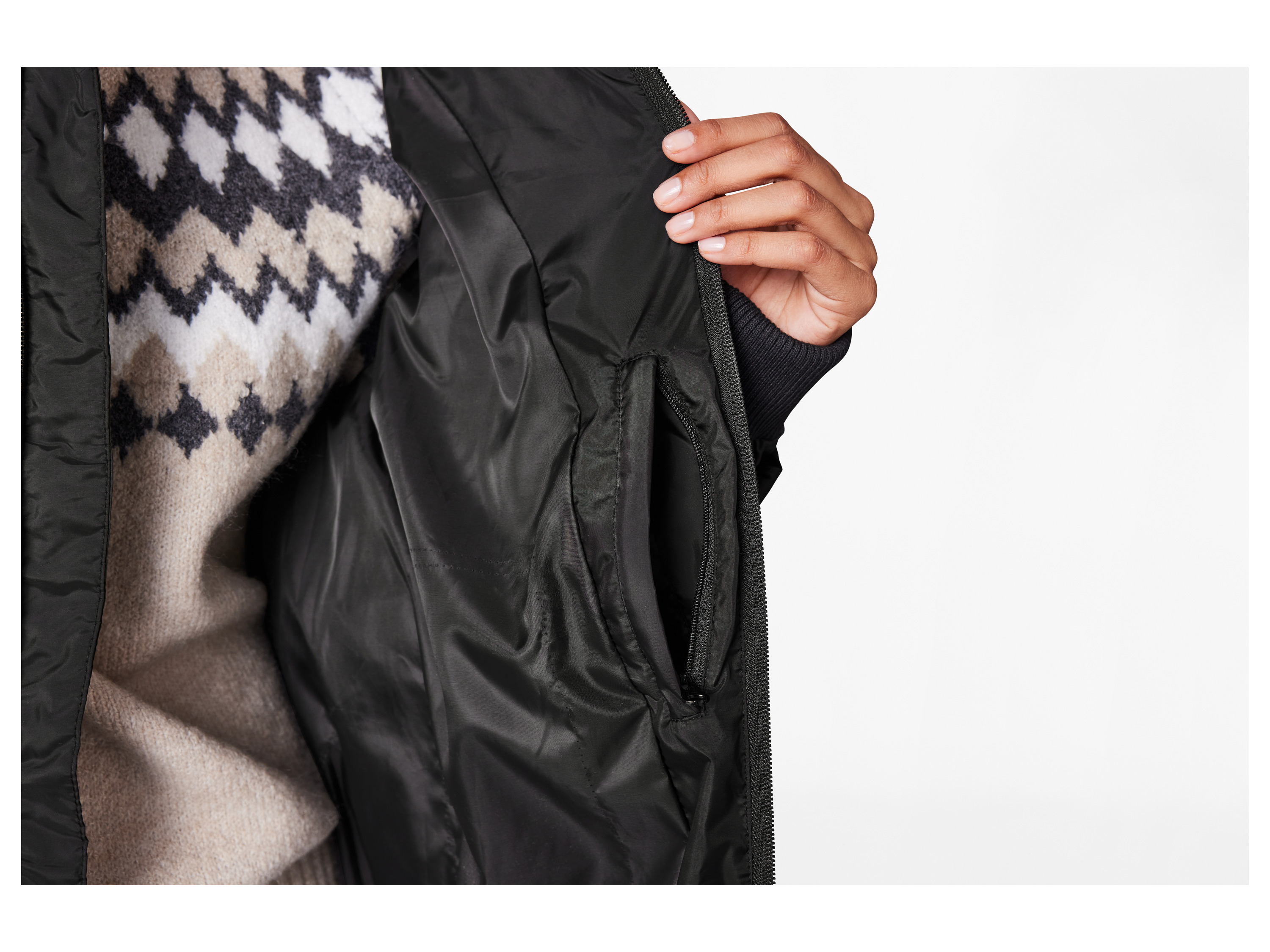 Thumbnail - esmara® Damen Maxi-Steppmantel (Schwarz, M(40/42))