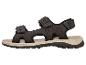 Braune Herren-Sandalen mit verstellbaren Riemen und robuster Sohle.