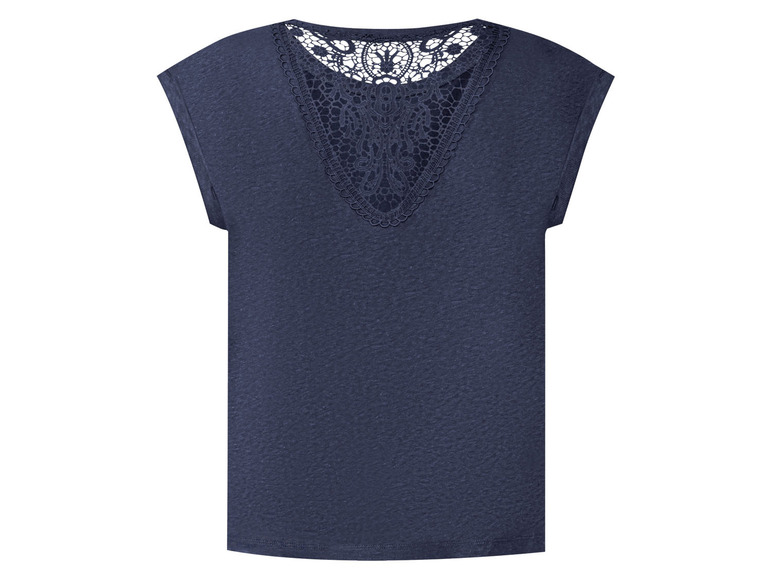 Gehe zu Vollbildansicht: esmara Damen T-Shirt, leger geschnitten, mit Spitzeneinsatz im Nacken - Bild 8