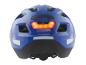 Blauer Fahrradhelm mit Rücklicht und Reflektoren