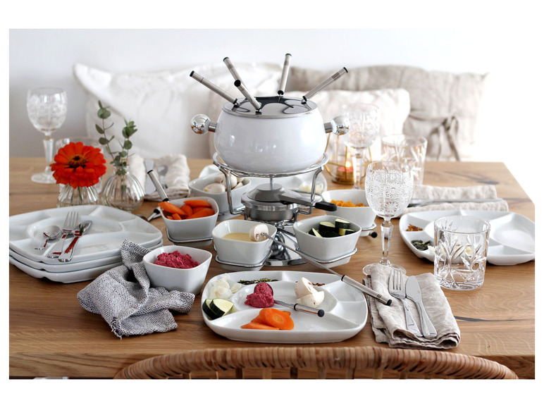 Gehe zu Vollbildansicht: M&Auml;SER Fondue-Set, mit Rechaud und 6 Fonduegabeln - Bild 2