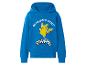 Blauer Kapuzenpullover mit gelbem Zeichentrickfiguren-Aufdruck und dem Text „GOTTA CATCH 'EM ALL! PIKACHU“