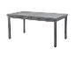 Moderner Ausziehtisch mit anthrazitfarbener Platte.
