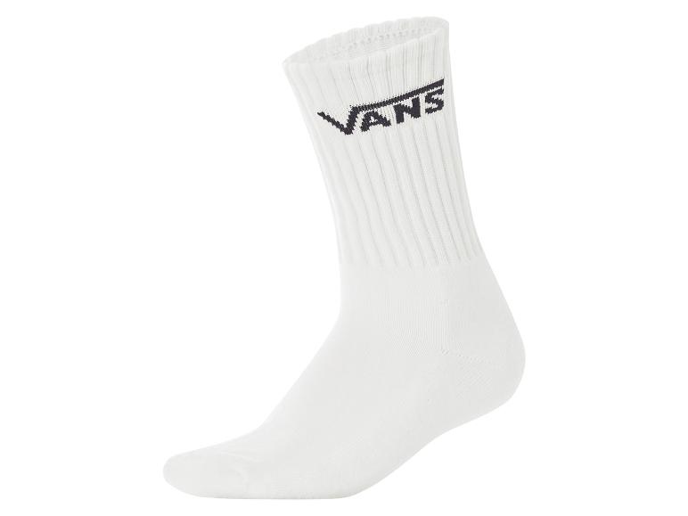 Weißer Socken mit schwarzem Logo