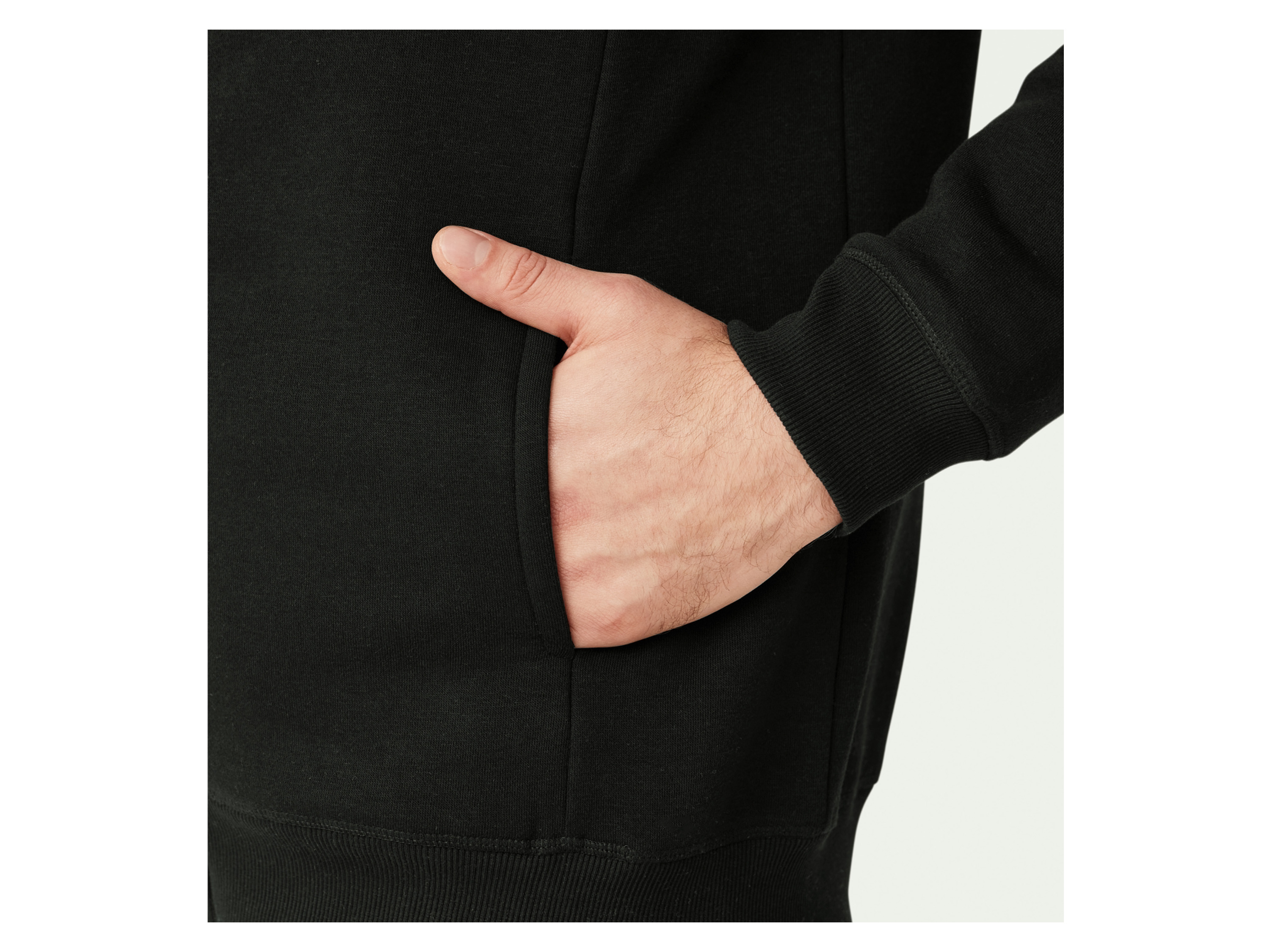 Thumbnail - LIVERGY® Herren Sweatjacke Teddyfutter (Schwarz, M(48/50))