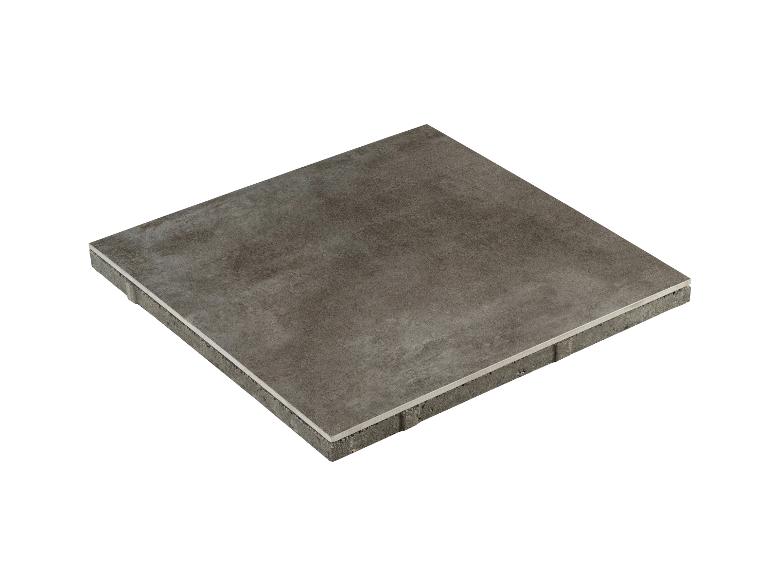 Graue quadratische Fliese mit strukturierter Oberfläche