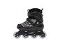 Schwarze Inline-Skates mit abstraktem Muster.