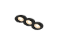 Drei schwarze, schwenkbare LED-Einbauleuchten von BRILONER.