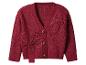 Rote Strickjacke mit Knöpfen und Schleifendetails