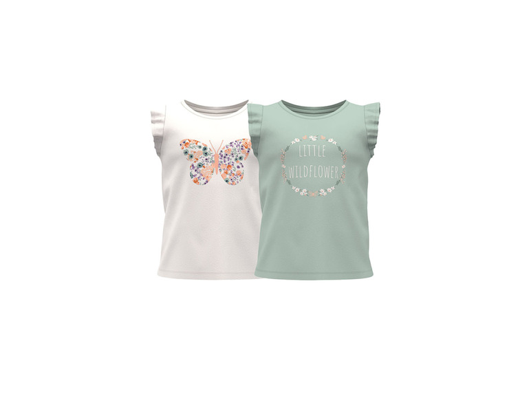 Gehe zu Vollbildansicht: lupilu Kleinkinder Mädchen T-Shirts, 2 Stück, mit Print und Rundhalsausschnitt - Bild 12