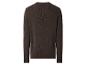Dunkelbrauner Herren-Strickpullover, Rückansicht