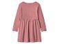 Rosa Langarmkleid für Mädchen, Rückansicht