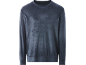Dunkelblaues Velours-Sweatshirt mit langen Ärmeln