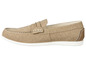Beige Canvas-Slipper mit weißer Sohle