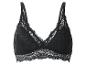 Schwarzer Spitzen-Bralette mit verstellbaren Trägern.
