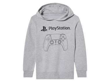 Kinder Sweathoodie Playstation / Xbox, aus reiner Baumwolle (PlayStation, hellgrau, 122/128)