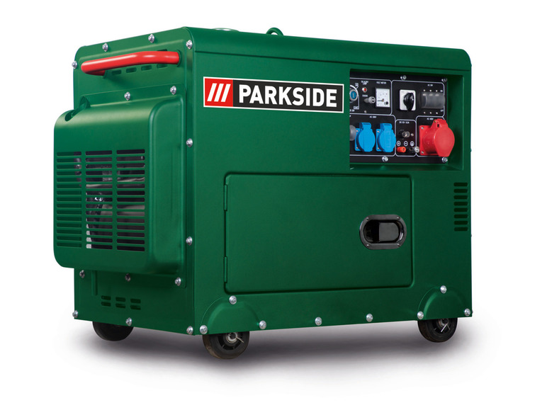 7,7 W, Diesel PS PARKSIDE® A1», «PDSE 5000 5000 Stromerzeuger