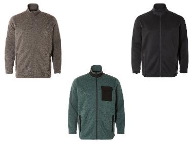 LIVERGY® Herren Strickjacke, aus weichem, wärmendem Fleece