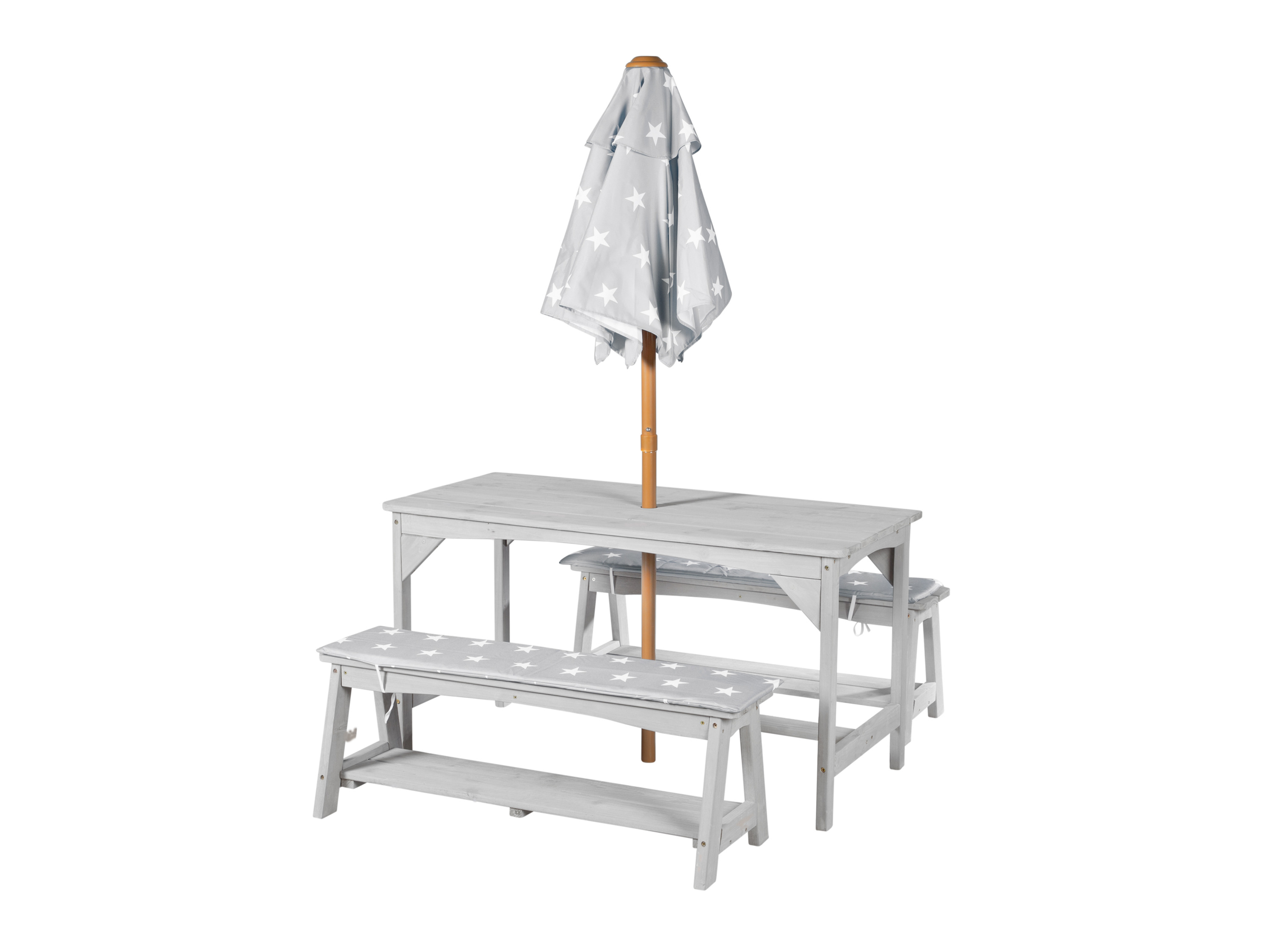 Thumbnail - roba Kindersitzgruppe mit Sitzauflage und Schirm (Grau)