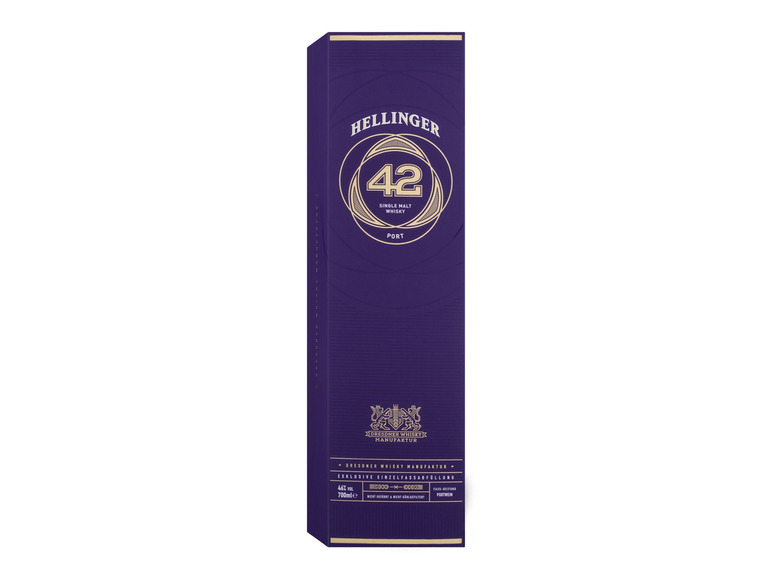 Gehe zu Vollbildansicht: Hellinger 42 Single Malt Whisky Port mit Geschenkbox 46% Vol - Bild 3