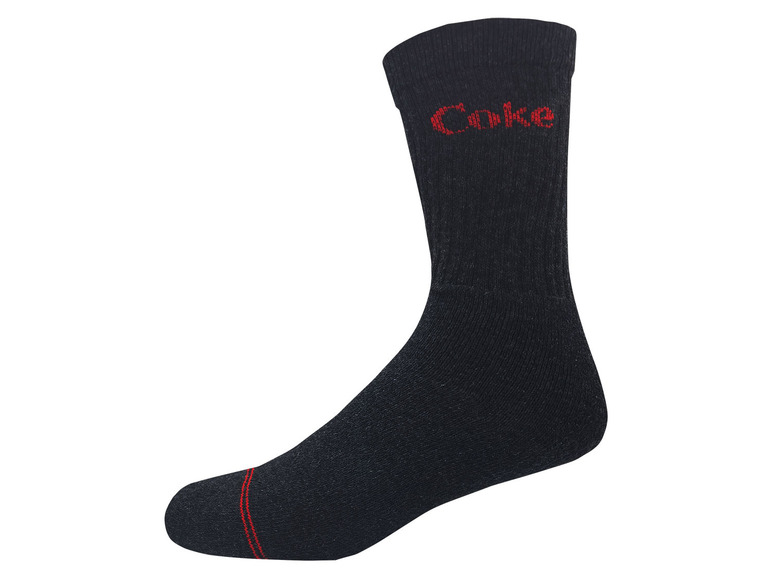 Gehe zu Vollbildansicht: Coca Cola Herren Tennis-Socken, 3 Paar, mit hohem Baumwollanteil - Bild 15
