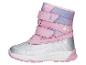 Kinder-Winterstiefel in Pink und Silber mit Klettverschluss