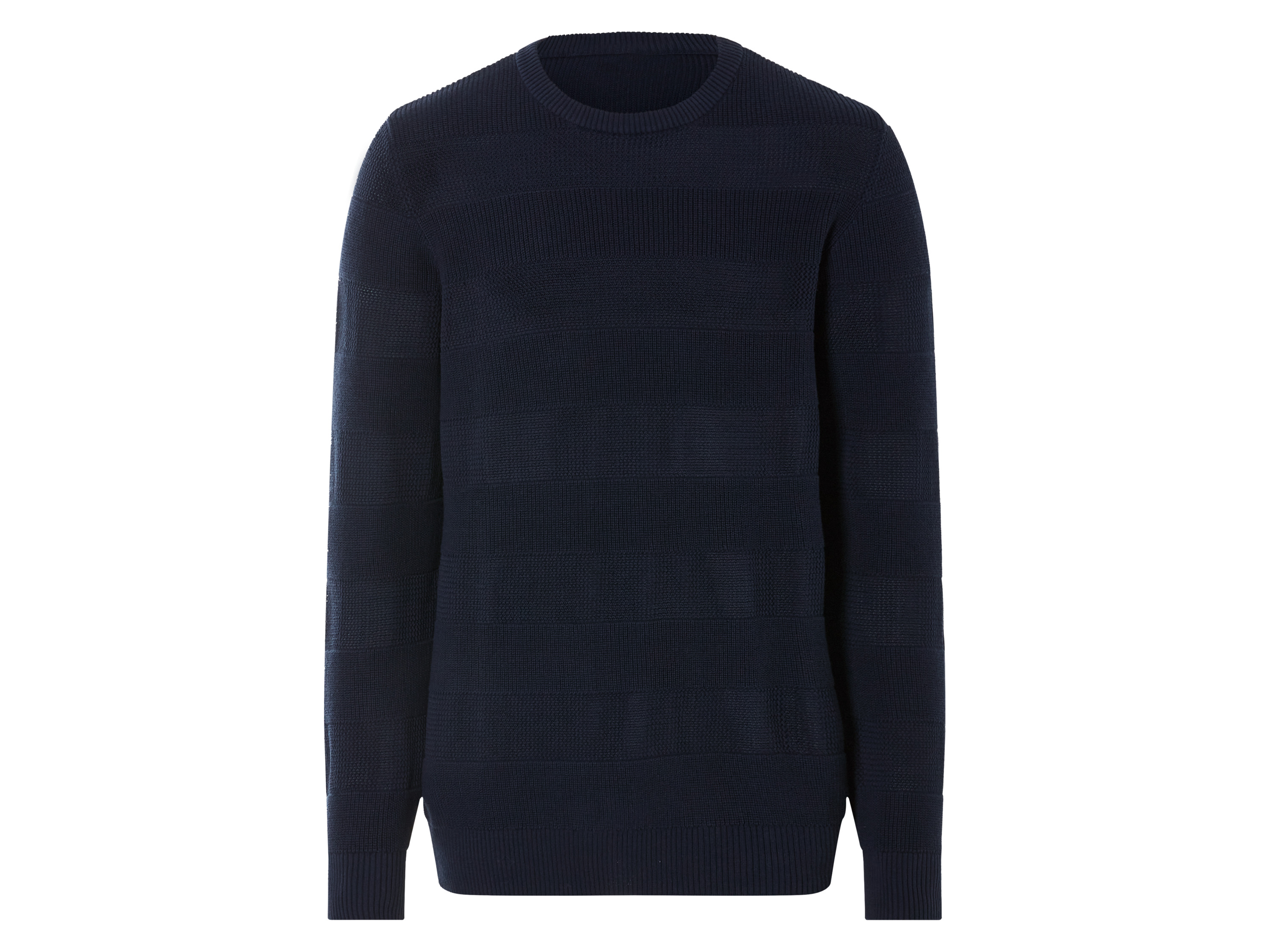 LIVERGY® Herren Strickpullover Struktur (Navy, L (52/54))““ | weiß Muster: – Detail: Bündchen an Kragen, Ärmeln und Saum, weiche Lochstrick-Qualität Schnitt: leger Ausschnitt: Rundhalsausschnitt Material: Baumwolle Pflegehinweis: waschen bei max. 30 °C Feinwäsche/Wollwäsche nicht bleichen nicht im Wäschetrockner trocknen bügeln bis 110 °C Stufe 1. Kein Bügeln mit Dampf nicht trockenreinigen Größe: S 44/46 – XXL 60/62 Meine Lidl-Größe – so einfach gehts Deine Größe findest du in der Lidl-Größentabelle . Oeko-Tex® Standard 100 Geprüft auf Schadstoffe Zertifizierungsnummer: 13.0.30503 Hohenstein Htti Standard 100 by Oeko-Tex® ist die weltweit bekannteste, unabhängige Zertifizierung schadstoffgeprüfter Textil- und Lederprodukte aller Art – vom Garn und den Stoffen bis hin zum gebrauchsfertigen Artikel. Das Label bestätigt