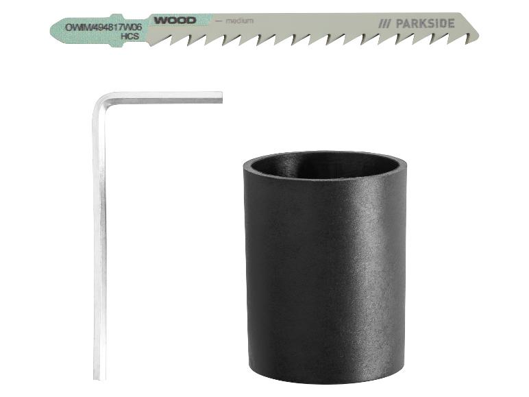 PARKSIDE Stichsägeblatt für Holz, Inbusschlüssel und schwarze Hülse