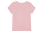 Rosa T-Shirt mit kurzen Ärmeln.