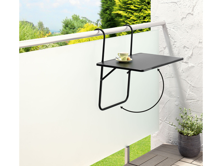 Gehe zu Vollbildansicht: LIVARNO home Balkontisch klappbar, ideal für kleine Balkone - Bild 3