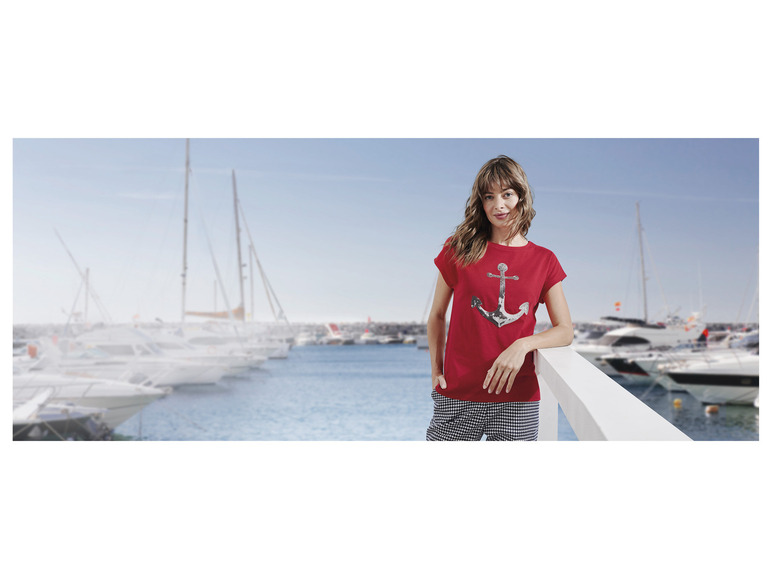 Gehe zu Vollbildansicht: esmara® Damen T-Shirt mit Paillettenbesatz - Bild 7
