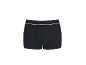 Schwarze Herren-Boxershorts mit weißem Gummibund.