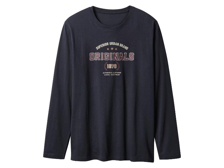 Dunkles Langarm-T-Shirt mit dem Aufdruck „SUPERIOR URBAN BRAND ORIGINALS 1978“.