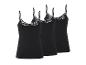 Dreierpack schwarze Damen-Spitzentops