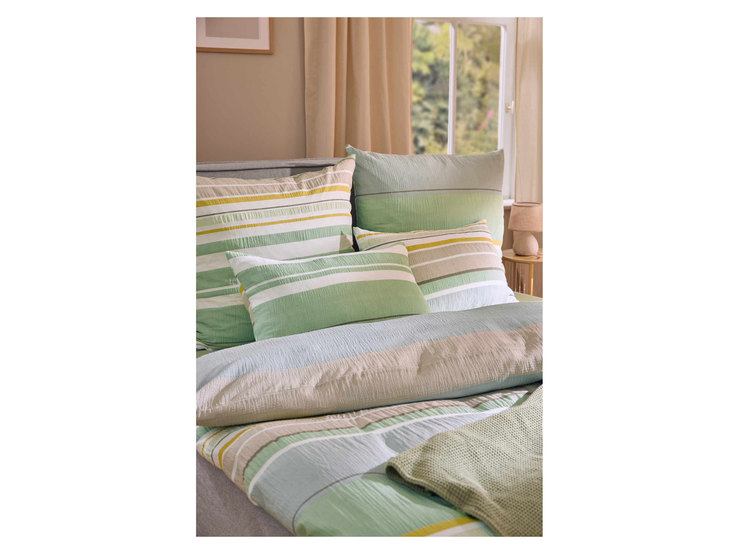 LIVARNO® Seersucker-Bettwäsche, 200 x 220 cm (Streifen) – Bild 4 von 4