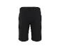 Schwarze Herren-Cargoshorts mit Gesäß- und Seitentaschen.