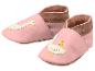 Rosa Babyschuhe mit Enten- und Kükenmotiv
