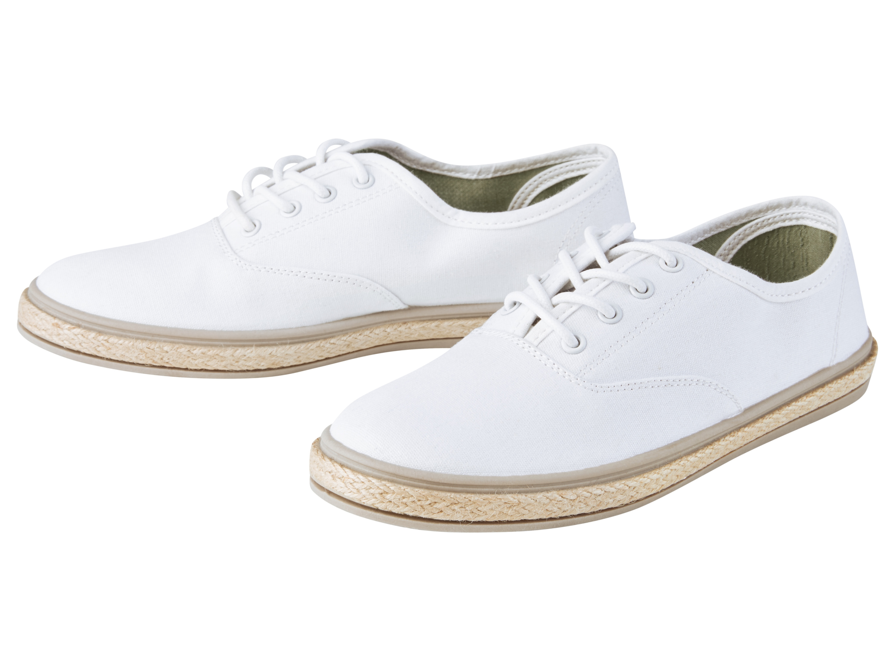 esmara® Damen Freizeitschuh (Weiß, 36)““ | weiß Muster: – Detail: Obermaterial aus reiner Baumwolle