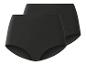Zwei schwarze Damen-Slips mit hoher Taille.