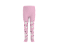 Rosa Baby-Strumpfhose mit Geister- und Fledermaus-Halloween-Muster.