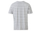 Graues T-Shirt mit weißen Streifen und kurzen Ärmeln