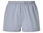 Hellgraue Herren-Boxershorts mit Gummibund und Knopf